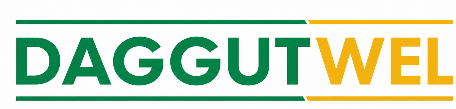DAGGUTWEL — DAGGUT in groen en WEL in geel